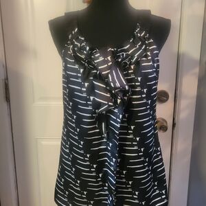 The Limited Black and White Patterned Blouse
